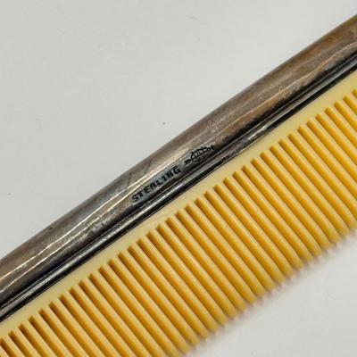 LOT 115J: Vintage Sterling Silver Bo Peep Brush & Sterling Handle Comb