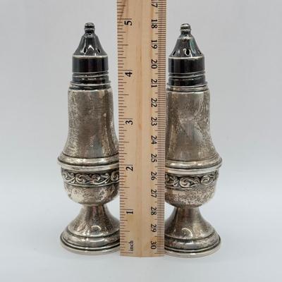 LOT 123K: Vintage Weighted Sterling Silver AMC Salt & Pepper Shakers 636