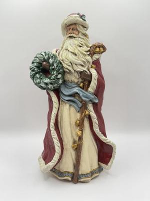 LOT 131K: Three Signed 1990s Hand Painted Santa Figurines
