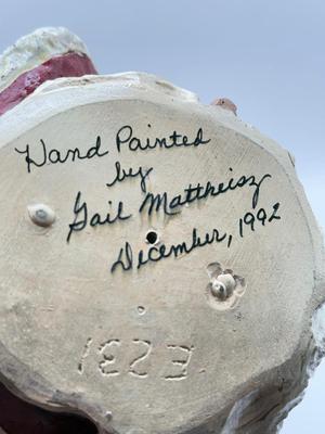 LOT 131K: Three Signed 1990s Hand Painted Santa Figurines