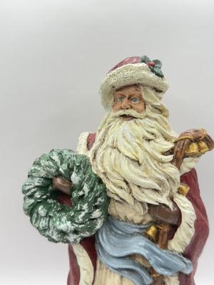 LOT 131K: Three Signed 1990s Hand Painted Santa Figurines