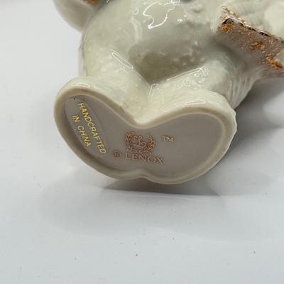 LOT 133K: Lenox Christmas Ornaments w/ Boxes - 2002 Snowman, 2001 Snowmen on Sled, 2003 Skating Snowman & 2000 Snowman