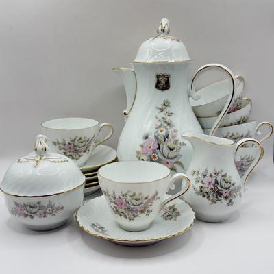 LOT 138L: Vintage Western Germany Golden Crown Residenz Tea Set