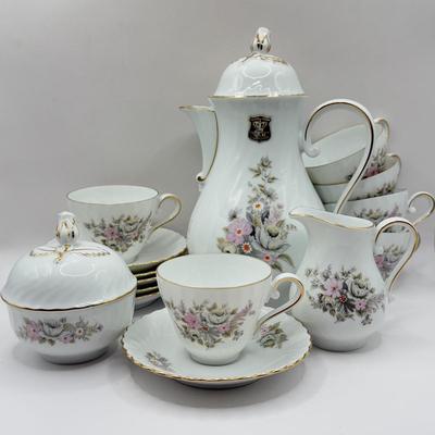 LOT 138L: Vintage Western Germany Golden Crown Residenz Tea Set