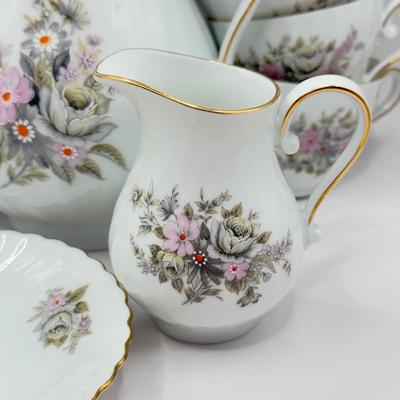 LOT 138L: Vintage Western Germany Golden Crown Residenz Tea Set