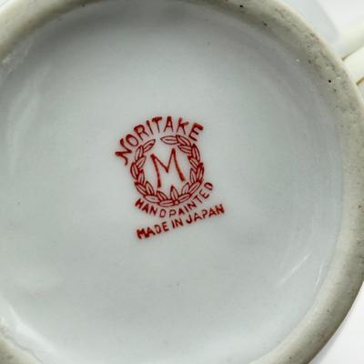 LOT 140K: Vintage Hand Painted Noritake Japanese Lustreware Teapot & Beautiful Hand Painted Tea Cup & Saucers