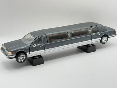LOT 142K: Model Vehicles - 1:24 Ford Lincoln Limousine, Wooden 1920s Style Car & Derby Car