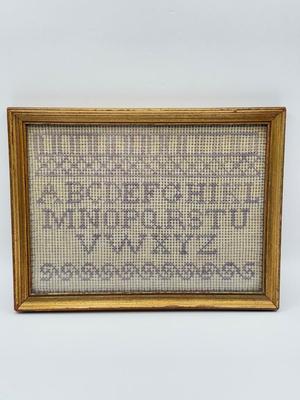 LOT 143K: Vintage Hand Made Framed Cross Stitch Home Decor