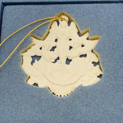 LOT 146K: Christmas Ornaments - Swarovski Crystal Snowflake, Wedgwood "Hark the Herald Angels" & Crystal Angel