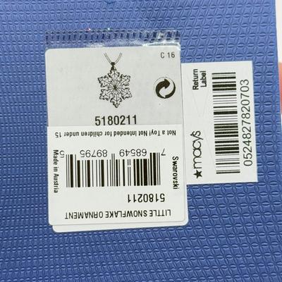 LOT 146K: Christmas Ornaments - Swarovski Crystal Snowflake, Wedgwood "Hark the Herald Angels" & Crystal Angel