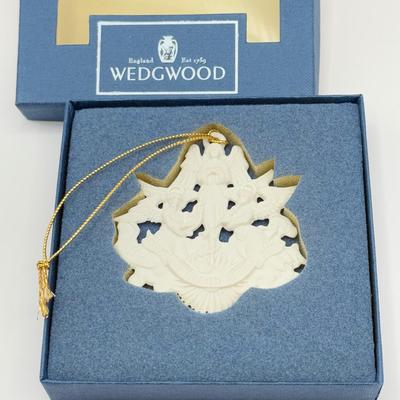 LOT 146K: Christmas Ornaments - Swarovski Crystal Snowflake, Wedgwood "Hark the Herald Angels" & Crystal Angel