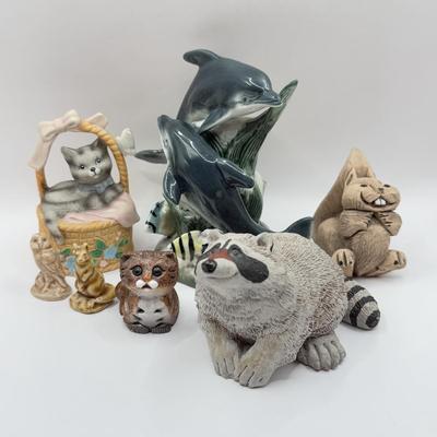 LOT 147K: Little Guy Collection - Signed Sculptures, Porcelain Dolphins, Wade Whimsies & More