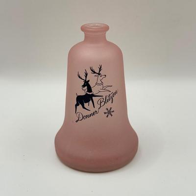 LOT 150K: Vintage 1980s Wheaton Christmas Santa's Reindeer Glass Bell Bottles