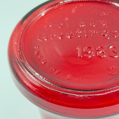 LOT 150K: Vintage 1980s Wheaton Christmas Santa's Reindeer Glass Bell Bottles