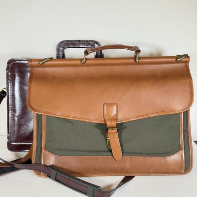 LOT 157B: Briefcases - LL Bean & Top Grain Leather