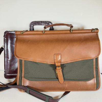 LOT 157B: Briefcases - LL Bean & Top Grain Leather