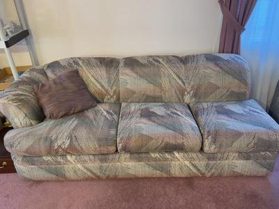 LOT 160L: Pair of 1980s Print Sofas - Good Condition