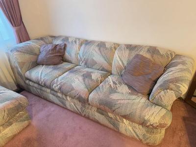 LOT 160L: Pair of 1980s Print Sofas - Good Condition