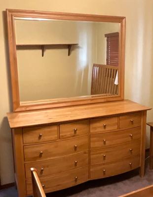 Mission Dresser with Mirror, beveled front