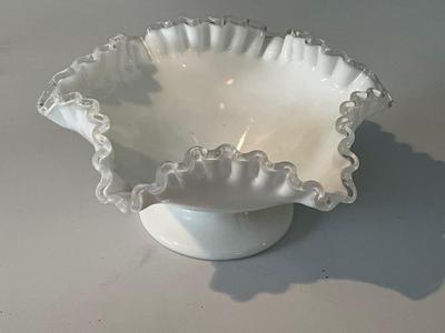 Fenton Milk Glass Bowl 6” to 8in