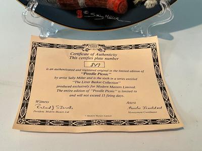 Decorative Poodle Plate w/certificate