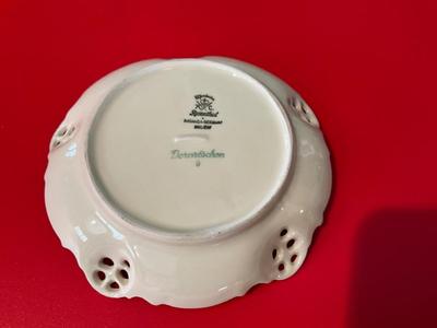 Rosenthal Dornroschen Germany Nut Dish, 1990’s Mikasa Lattice Vase