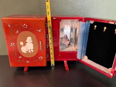 Vintage Poodle Jewelry/Music Box