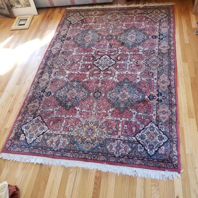 7'9" x 5'6" Persian Rug-Rose, Blue & Bronze (DR-KD)