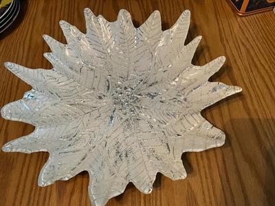 Glass/Silver Leaf Platter