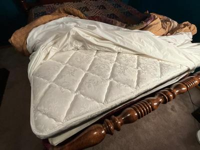 1970’s Kingsize Ethan Allen Bed Frame AND Infinity Mattress