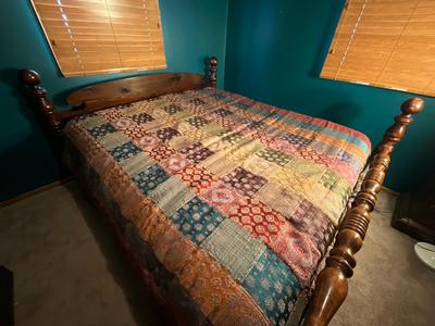 1970’s Kingsize Ethan Allen Bed Frame AND Infinity Mattress