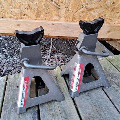 ATD Hydraulic Floor Jack & Pittsburgh Jack Stands (SF-SD)