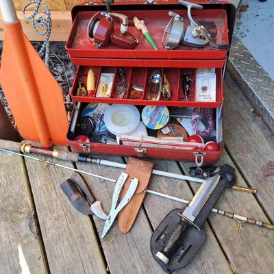 Fisherman's Lot - Olympic Reel, Shakespeare Rod, Solingen Gator Knife, Lures & More (SF-SD)