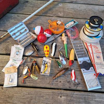 Fisherman's Lot - Olympic Reel, Shakespeare Rod, Solingen Gator Knife, Lures & More (SF-SD)