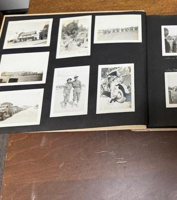 Lot of 3 old photo albums - family pictures including work trips and vacations in many parts of California
