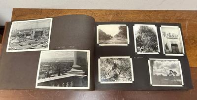 Lot of 3 old photo albums - family pictures including work trips and vacations in many parts of California