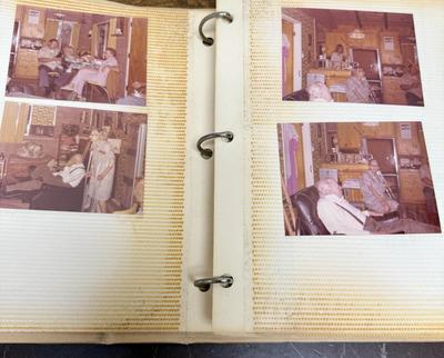 Lot of 3 old photo albums - family pictures including work trips and vacations in many parts of California