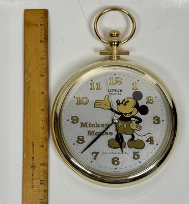 Walt Disney Productions Mickey Mouse LORUS Quartz Pocket Watch Wall Clock