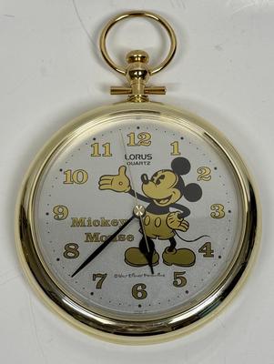 Walt Disney Productions Mickey Mouse LORUS Quartz Pocket Watch Wall Clock