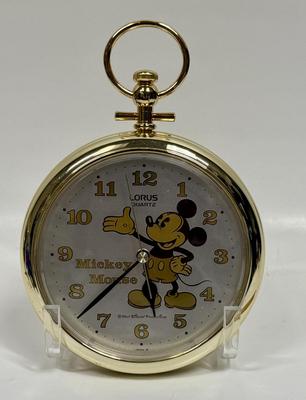 Walt Disney Productions Mickey Mouse LORUS Quartz Pocket Watch Wall Clock