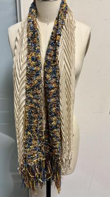 Lot of two long skinny scarves