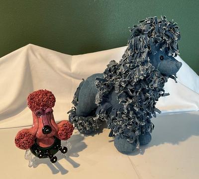Gund Denim Poodle and Poodle Key holder