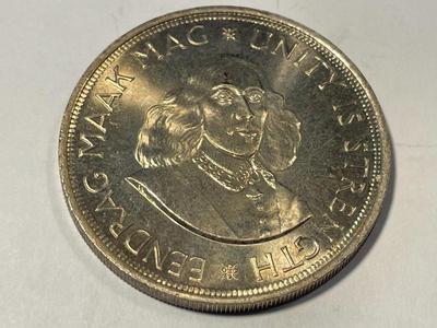 South Africa 1964 Choice BU Golden Toned 50 Cents Silver Coin KM#62 as Pictured. FREE DOMESTIC SHIPPING.