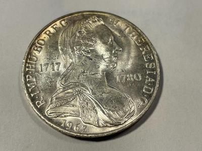 Austria 1967 Uncirculated Condition 25 Schilling Silver Coin KM#2901 as Pictured. FREE DOMESTIC SHIPPING.