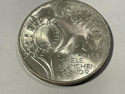 Germany 1972J-Uncirculated Condition Federal Republic 10 Mark Silver Coin KM#133 as Pictured. FREE DOMESTIC SHIPPING.