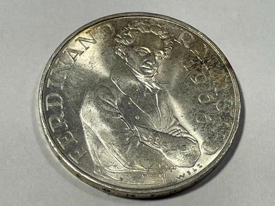 Austria 1966 Uncirculated Condition 25 Schilling Silver Coin KM#2899 as Pictured. FREE DOMESTIC SHIPPING.