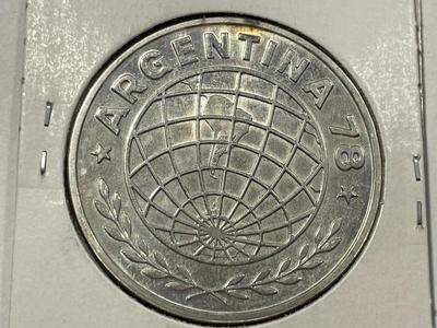 Argentina 1978 Uncirculated Condition 3000 Pesos Silver Coin KM#80 as Pictured. FREE DOMESTIC SHIPPING.