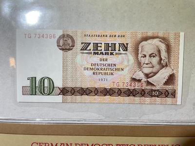 German Democratic Republic 10 Mark 1971 Banknote/Currency in Uncirculated Condition by Fleetwood as Pictured.