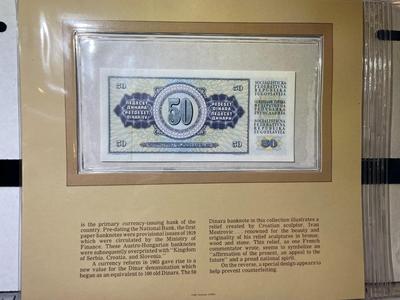 Yugoslavia 50 Dinara 1968 Banknote/Currency in Uncirculated Condition by Fleetwood as Pictured.