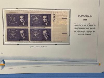 Girl Scouts & McMahon 1962 Mint Condition US Stamp Plate Blocks Page as Pictured. Only One $5 Shipping Charge for 1 or 100 Pages Won.